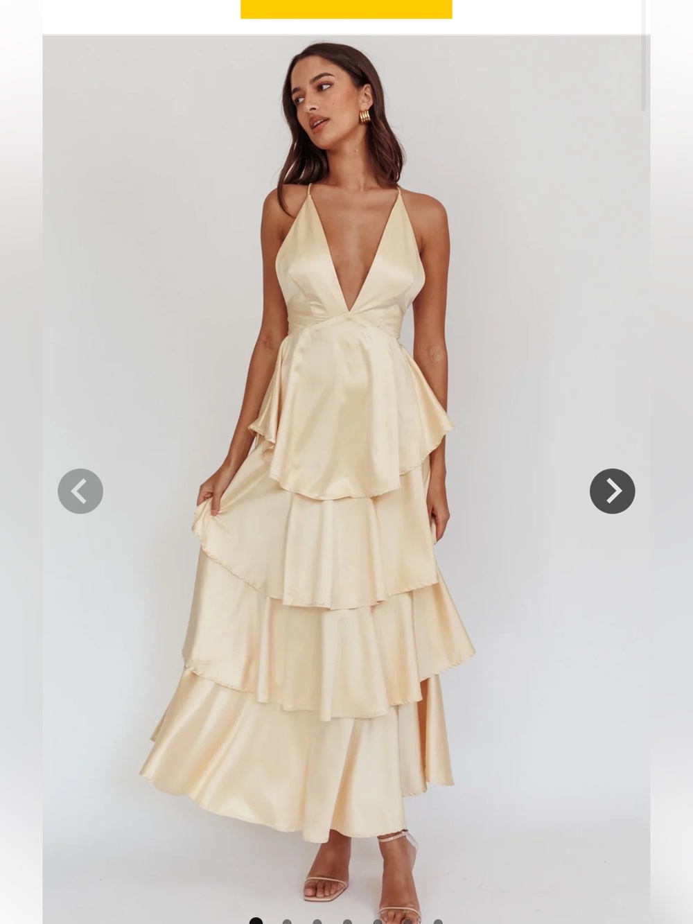 Selfie Leslie Butter maxi dress in size small (AUS size 8, size guide included)